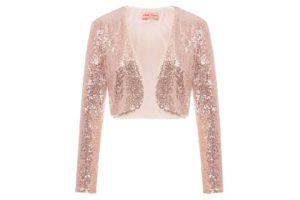 1920s Style Women Evening Top Coat Bolero for Formal Gown Rose Gold