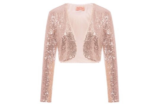 1920s Style Women Evening Top Coat Bolero for Formal Gown Rose Gold