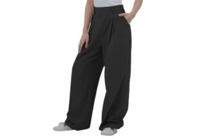 SotRong Black Linen Trousers Women's Casual Lightweight