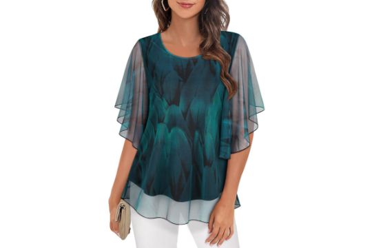 Akiooue Green Blouse