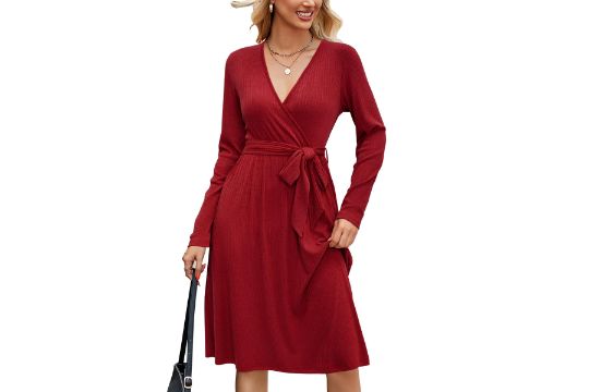 Arach&Cloz Jumper Dress for Women UK Long Sleeve Dress