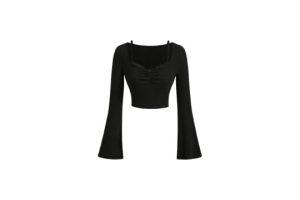 GORGLITTER Women's Off The Shoulder Long Sleeve T-Shirt