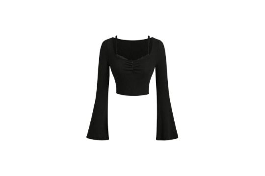 GORGLITTER Women's Off The Shoulder Long Sleeve T-Shirt