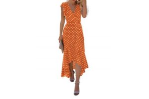 GRECERELLE Womens Autumn Wrap Dress Ladies Casual Long