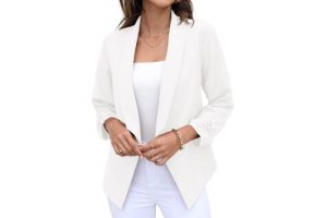GRECERELLE Womens Blazer Suit Open Front Cardigan