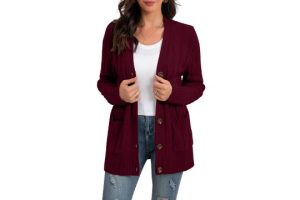 GRECERELLE Women's Knit Long Cardigans Jumpers Cardigan