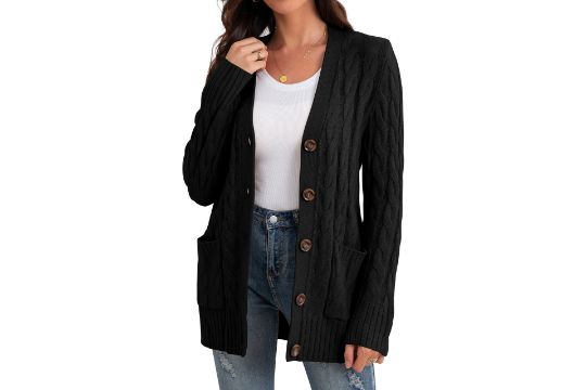 GRECERELLE Women's Long Cardigans Chunky Knit Boyfriend