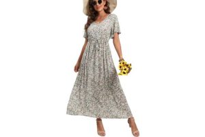 GRECERELLE Womens Summer Maxi Boho Beach Dress Floral