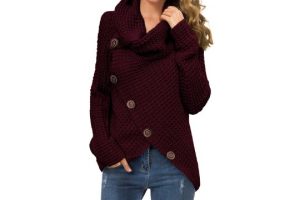 GRECERELLE Women's Winter Jumpers Knit Warm Turtle