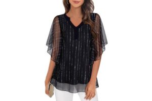 Gemulate Ladies Tops Summer Dressy Clothes 3/4 Sleeve