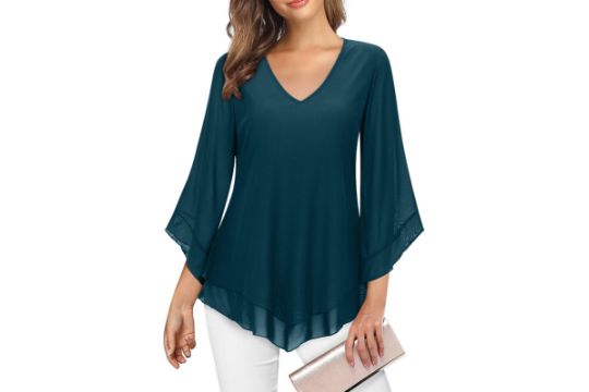 Gemulate Womens Tops Ladies Tops Chiffon Top