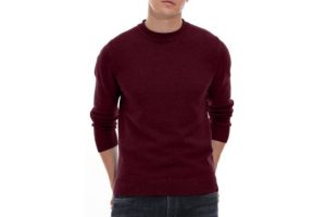 Hisir Men's Jumpers Tops Winter Warm Knitted Crew Neck