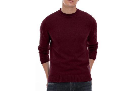 Hisir Men's Jumpers Tops Winter Warm Knitted Crew Neck