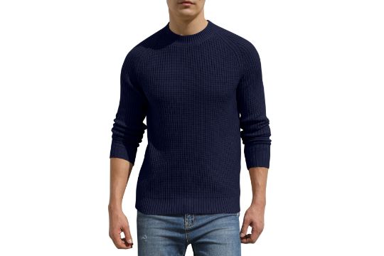 Hisir Men's Jumpers Tops Winter Warm Knitted Crew Neck