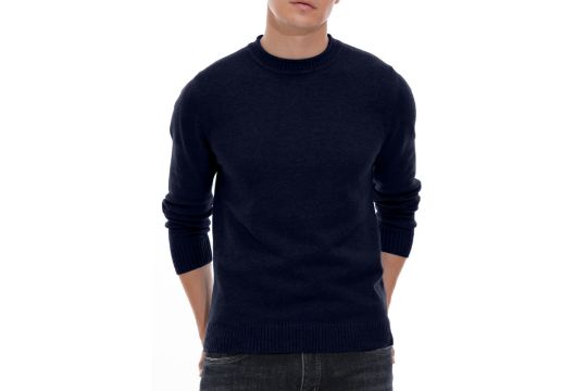 Hisir Men's Jumpers Tops Winter Warm Knitted Crew Neck