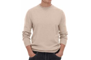 Hisir Mens Jumpers Tops Winter Wool Knit Crew Neck