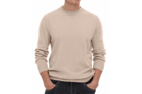 Hisir Mens Jumpers Tops Winter Wool Knit Crew Neck