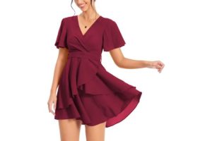 PCEAIIH Women's Cocktail Dresses Short Sleeve Empire