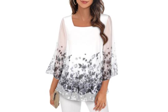 White Boat Collar Blouse