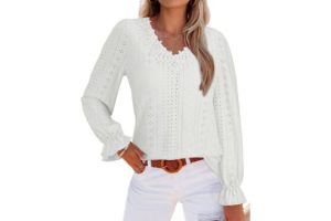 White Knitted Blouse