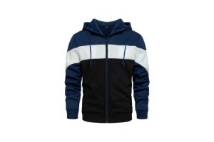 Wirltte Mens Hoodies Zip Up Hoodie Patchwork Fleece