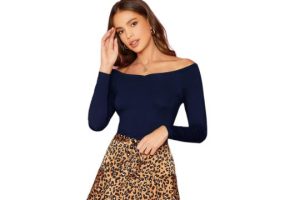 Women's Off Shoulder Top T Shirt Long Sleeve