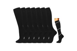 7 Pairs Compression Socks for Women & Men 15-20 mmHg