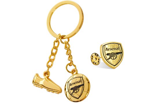 Arsenal F.C. Keyring and Pin Badge Gift