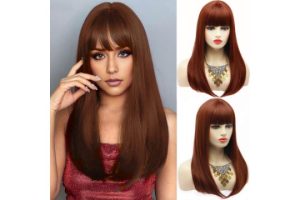 BESTUNG 20 Inches Long Straight Ombre Wigs for Women