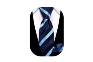 Barry.Wang Boys Tie Boys Silk Necktie Pocket square Set