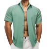 Barry.Wang Mens Short Sleeve Shirt