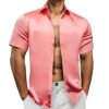 Barry.Wang Mens Short Sleeve Shirt