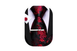 Barry.Wang Mens Ties 8cm Silk Paisley