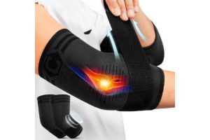 CAMBIVO Elbow Support with Strap for Men Women 2 Pack