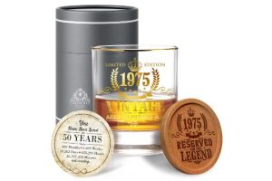 CROWNLY CRYSTAL 1975 50th Birthday Gifts Men Personalised