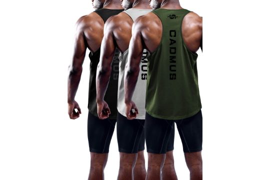 Cadmus Men's 3 Pack Athletic Tank Tops Lightweight
