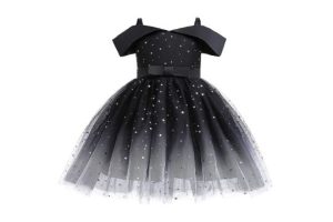 Cichic Girls Party Dress Elegant Sparkly Sequin Tulle
