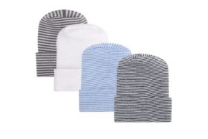 DRESHOW 4 Pcs Newborn Hospital Hat Infant Baby Hat