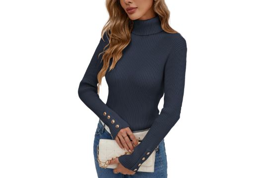 Famulily Winter Cozy Warm Turtleneck Sweaters for Ladies
