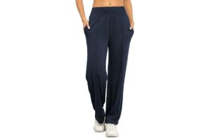 Famulily Womens Trousers Elasticated Waist Straight