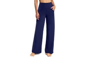 G4Free Yoga Dress Pants with Pockets Wide Leg Trousers