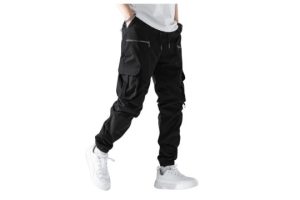 GORGLITTER Men's Drawstring Waist Flap Pocket Cargo