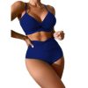 GORGLITTER Women's Twist Front Bikini Set Swimsuit