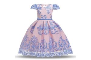 Girls Party Dress Butterfly Embroidery Tulle Summer