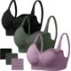 HBselect 3 Pack Comfort Sports Bras for Women UK with Removable Bra Pads