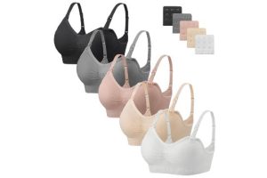 HBselect 5 Pcs Maternity Nursing Bra Seamless Nursing