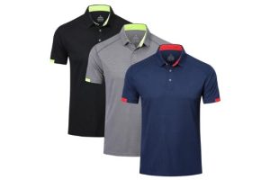 HUAKANG 3 Pack Mens Polo Shirts Short Sleeve Breathable