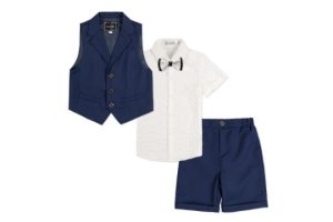 LOLANTA 3PCS Page Boys Plaid Suit