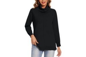 MINTLIMIT Ladies Soft Warm Turtle Neck Long Sleeve