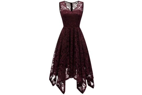 Meetjen Wedding Guest Dress Holiday Lace Floral Elegant